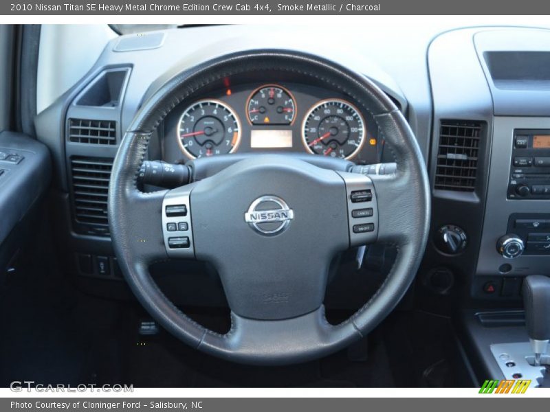  2010 Titan SE Heavy Metal Chrome Edition Crew Cab 4x4 Steering Wheel