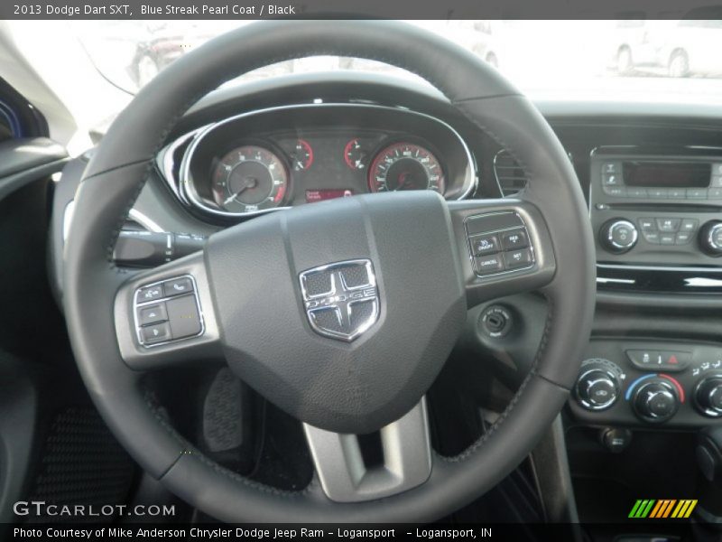 Blue Streak Pearl Coat / Black 2013 Dodge Dart SXT