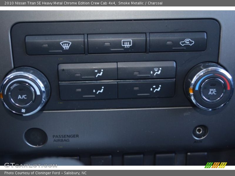 Controls of 2010 Titan SE Heavy Metal Chrome Edition Crew Cab 4x4