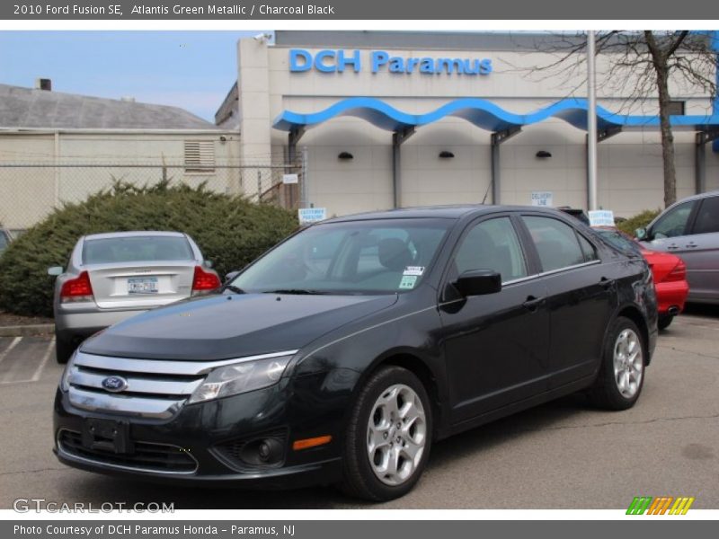 Atlantis Green Metallic / Charcoal Black 2010 Ford Fusion SE