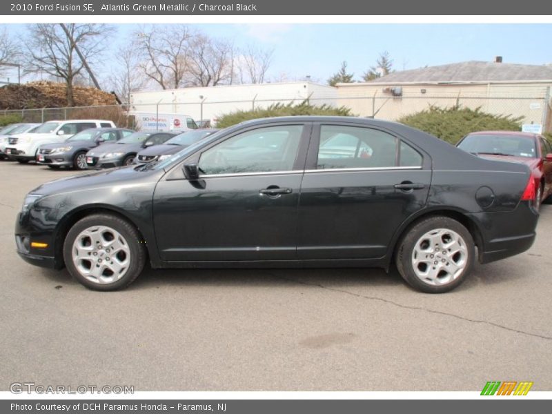 Atlantis Green Metallic / Charcoal Black 2010 Ford Fusion SE