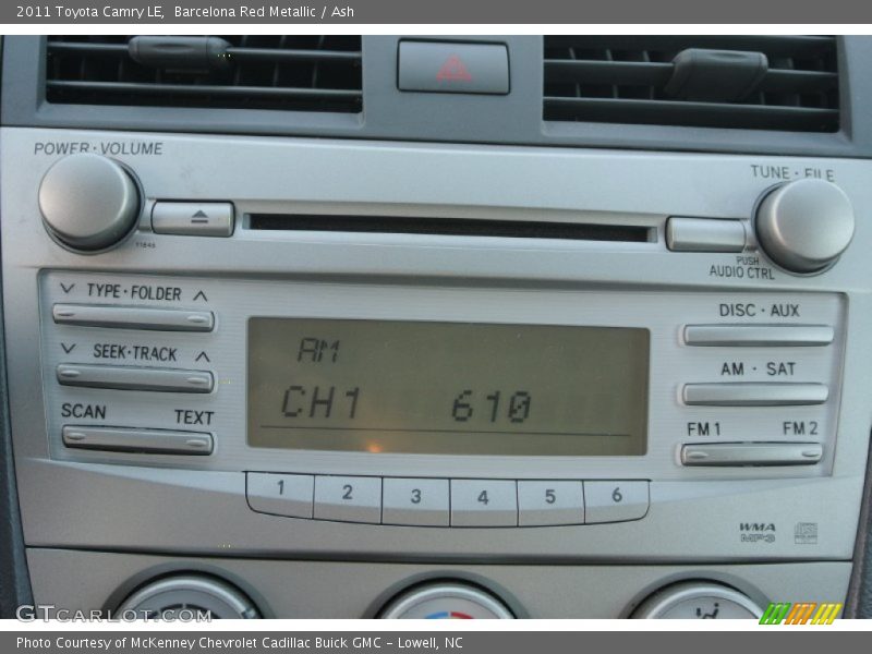 Barcelona Red Metallic / Ash 2011 Toyota Camry LE