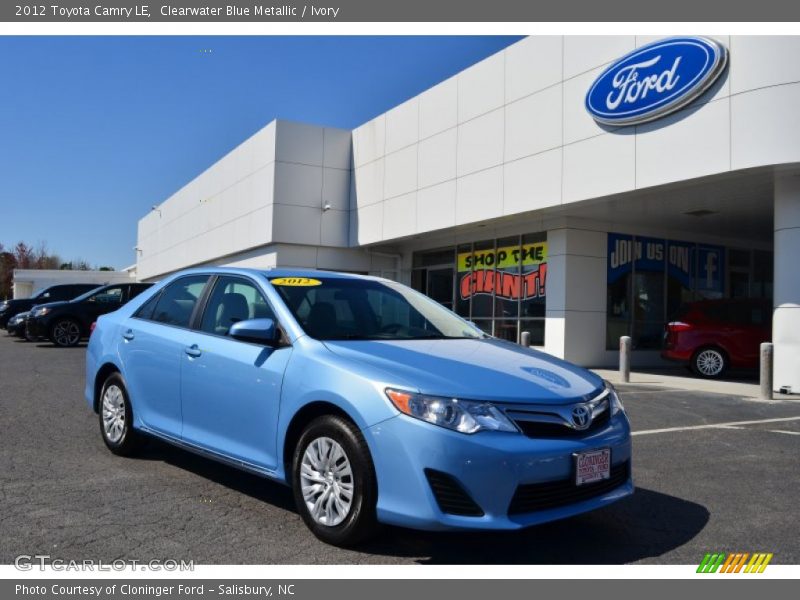 Clearwater Blue Metallic / Ivory 2012 Toyota Camry LE