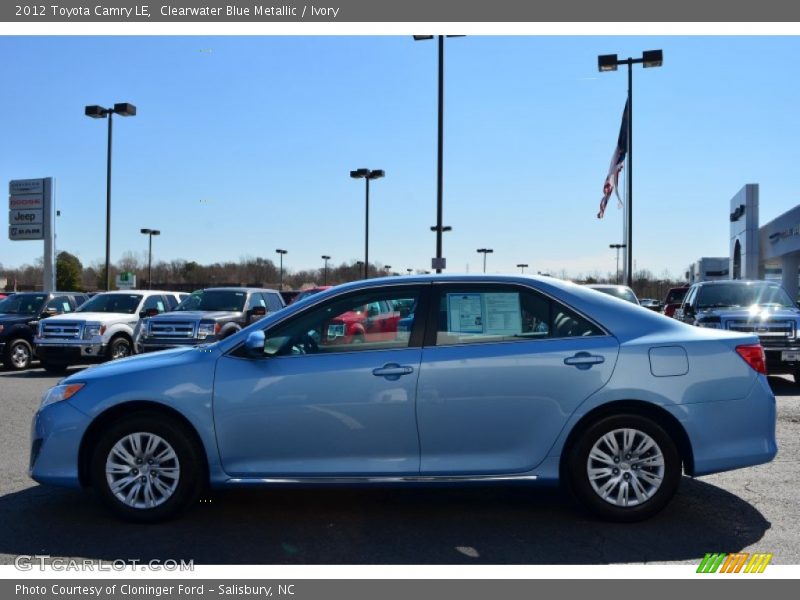 Clearwater Blue Metallic / Ivory 2012 Toyota Camry LE