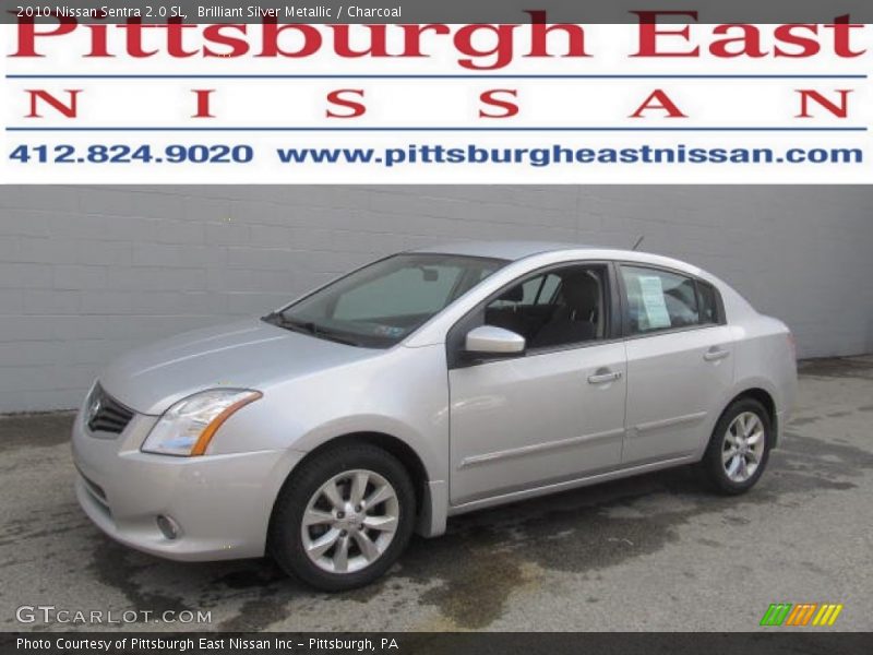 Brilliant Silver Metallic / Charcoal 2010 Nissan Sentra 2.0 SL