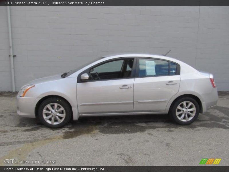Brilliant Silver Metallic / Charcoal 2010 Nissan Sentra 2.0 SL