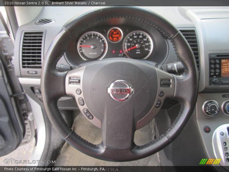 Brilliant Silver Metallic / Charcoal 2010 Nissan Sentra 2.0 SL
