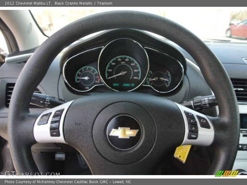 Black Granite Metallic / Titanium 2012 Chevrolet Malibu LT