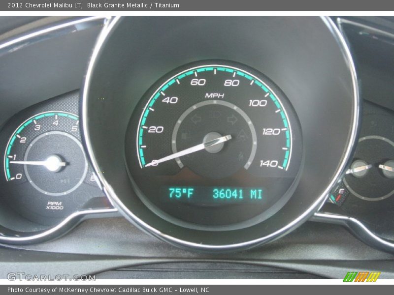 Black Granite Metallic / Titanium 2012 Chevrolet Malibu LT