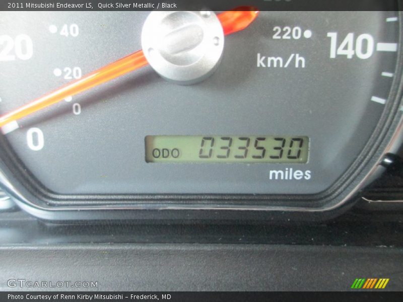 Quick Silver Metallic / Black 2011 Mitsubishi Endeavor LS