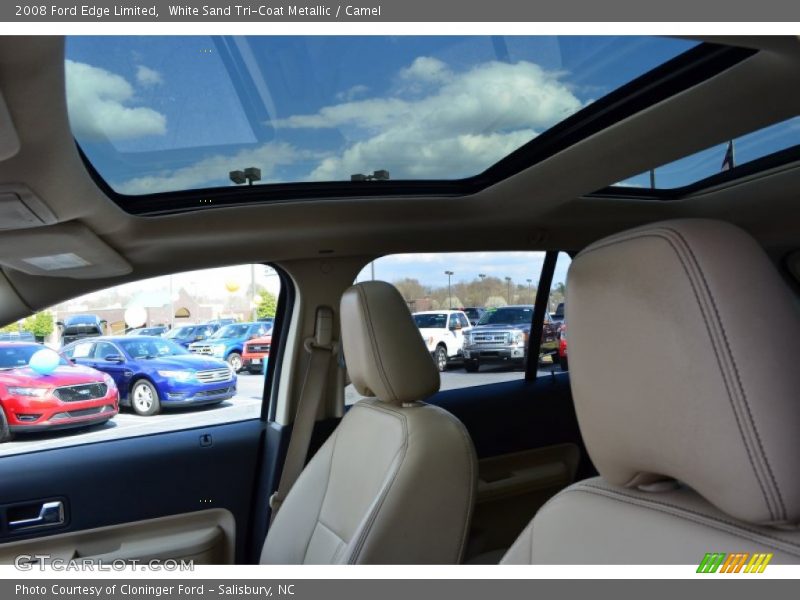 White Sand Tri-Coat Metallic / Camel 2008 Ford Edge Limited