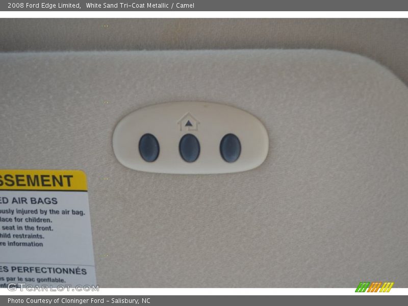 White Sand Tri-Coat Metallic / Camel 2008 Ford Edge Limited