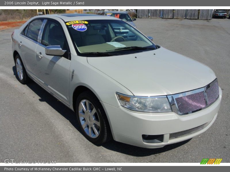 Light Sage Metallic / Sand 2006 Lincoln Zephyr