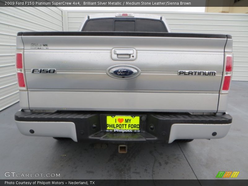 Brilliant Silver Metallic / Medium Stone Leather/Sienna Brown 2009 Ford F150 Platinum SuperCrew 4x4
