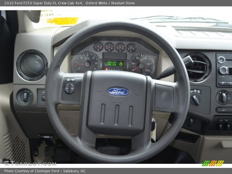 Oxford White / Medium Stone 2010 Ford F250 Super Duty XL Crew Cab 4x4