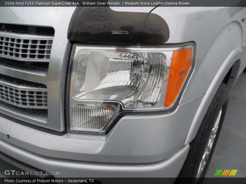 Brilliant Silver Metallic / Medium Stone Leather/Sienna Brown 2009 Ford F150 Platinum SuperCrew 4x4