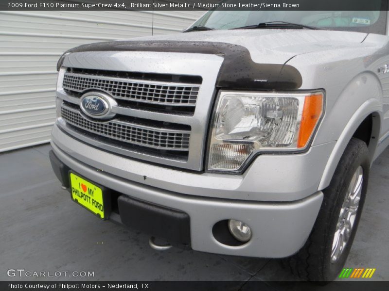 Brilliant Silver Metallic / Medium Stone Leather/Sienna Brown 2009 Ford F150 Platinum SuperCrew 4x4