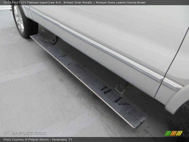 Brilliant Silver Metallic / Medium Stone Leather/Sienna Brown 2009 Ford F150 Platinum SuperCrew 4x4