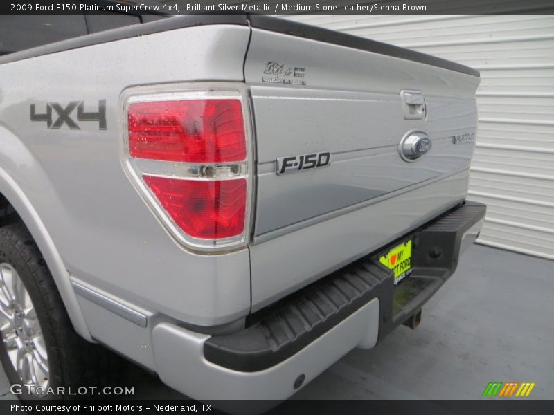 Brilliant Silver Metallic / Medium Stone Leather/Sienna Brown 2009 Ford F150 Platinum SuperCrew 4x4