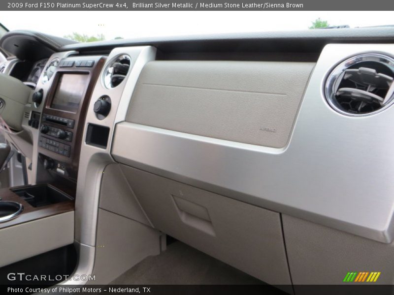Brilliant Silver Metallic / Medium Stone Leather/Sienna Brown 2009 Ford F150 Platinum SuperCrew 4x4