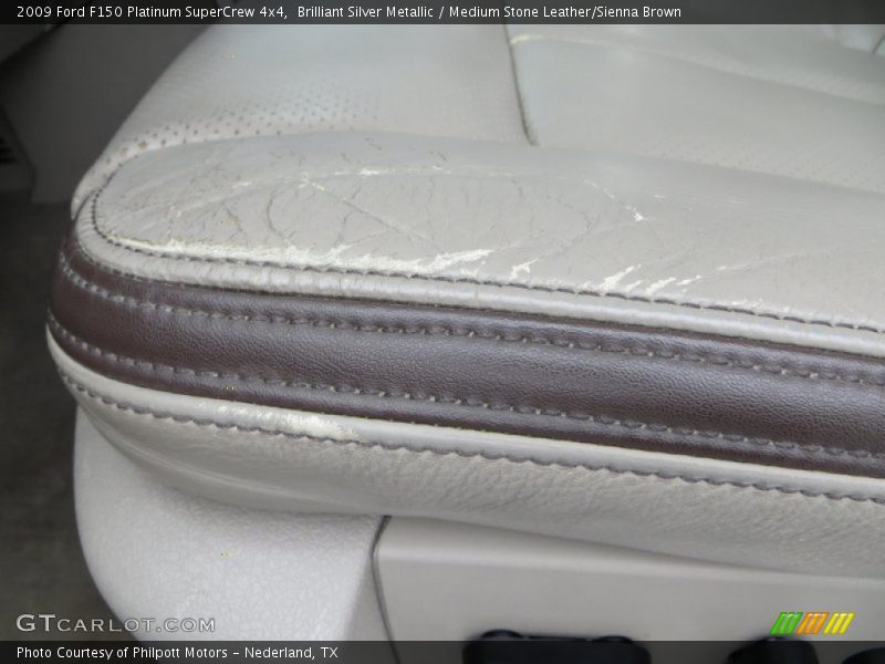 Brilliant Silver Metallic / Medium Stone Leather/Sienna Brown 2009 Ford F150 Platinum SuperCrew 4x4