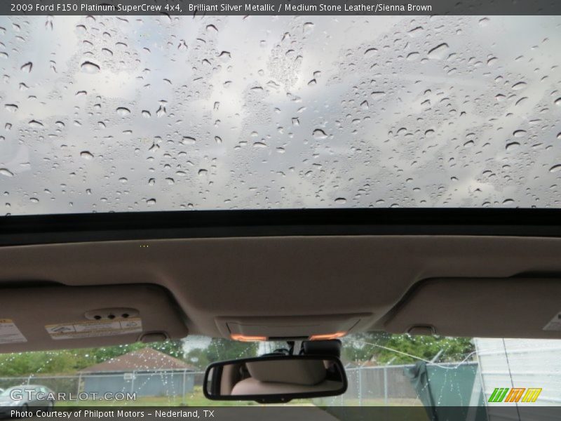 Brilliant Silver Metallic / Medium Stone Leather/Sienna Brown 2009 Ford F150 Platinum SuperCrew 4x4