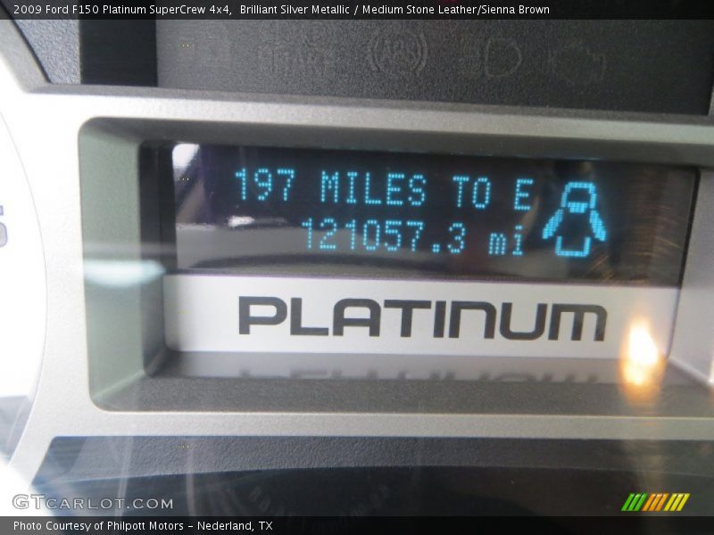 Brilliant Silver Metallic / Medium Stone Leather/Sienna Brown 2009 Ford F150 Platinum SuperCrew 4x4
