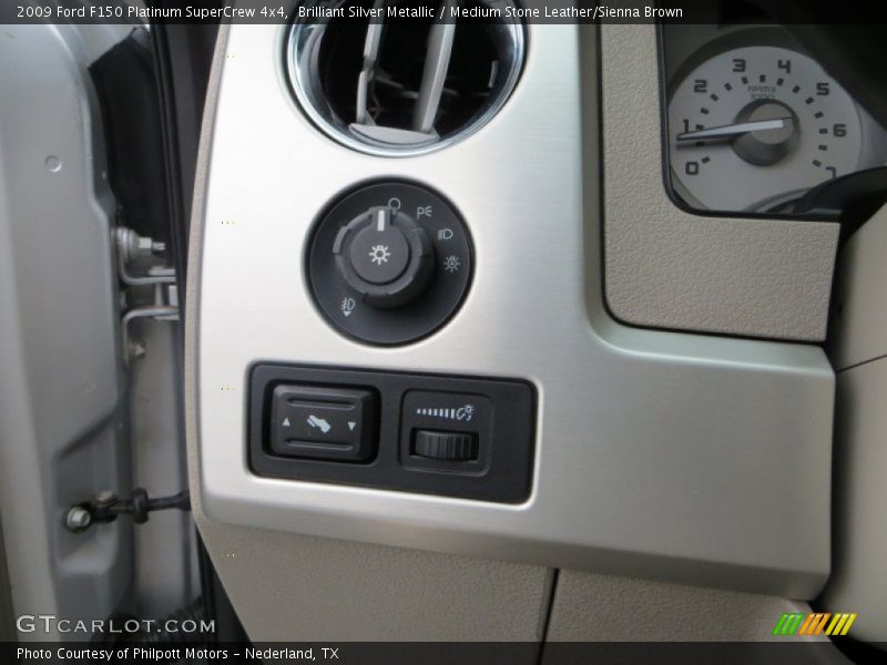 Brilliant Silver Metallic / Medium Stone Leather/Sienna Brown 2009 Ford F150 Platinum SuperCrew 4x4