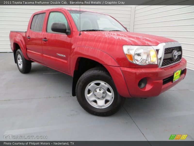 Barcelona Red Metallic / Graphite Gray 2011 Toyota Tacoma PreRunner Double Cab