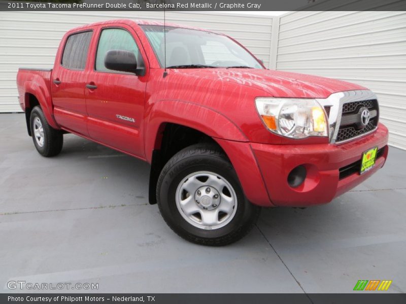 Barcelona Red Metallic / Graphite Gray 2011 Toyota Tacoma PreRunner Double Cab