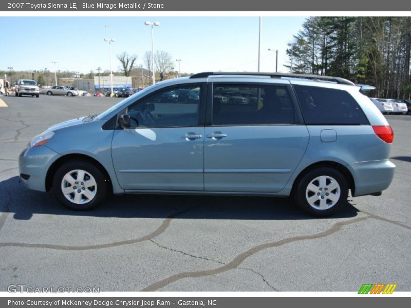 Blue Mirage Metallic / Stone 2007 Toyota Sienna LE