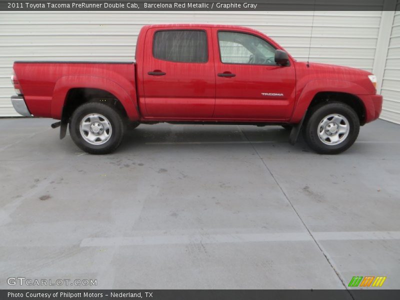 Barcelona Red Metallic / Graphite Gray 2011 Toyota Tacoma PreRunner Double Cab