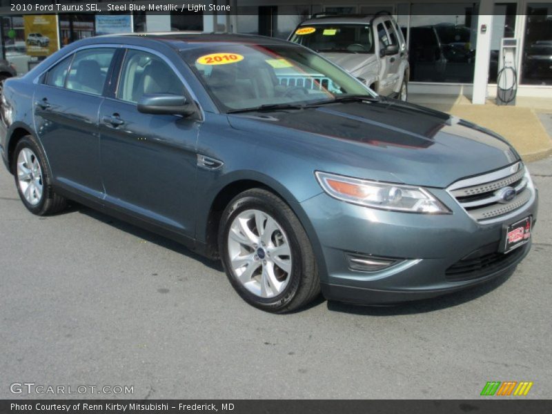 Steel Blue Metallic / Light Stone 2010 Ford Taurus SEL