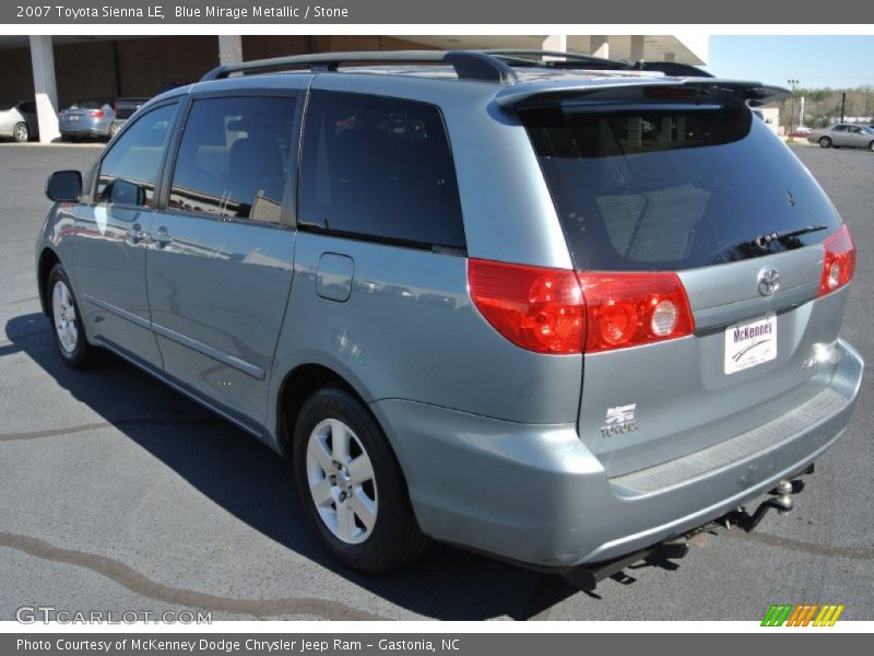 Blue Mirage Metallic / Stone 2007 Toyota Sienna LE