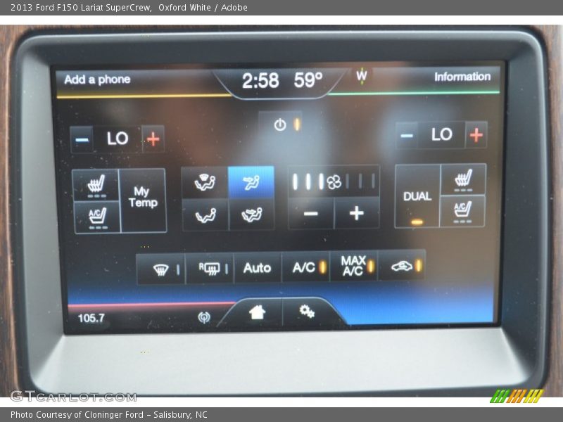 Oxford White / Adobe 2013 Ford F150 Lariat SuperCrew