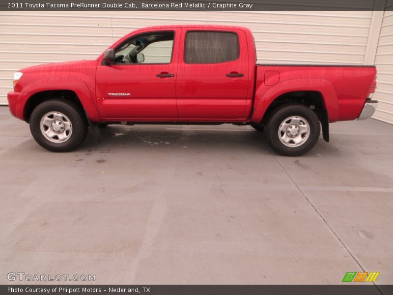 Barcelona Red Metallic / Graphite Gray 2011 Toyota Tacoma PreRunner Double Cab