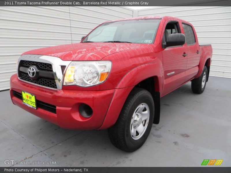 Barcelona Red Metallic / Graphite Gray 2011 Toyota Tacoma PreRunner Double Cab