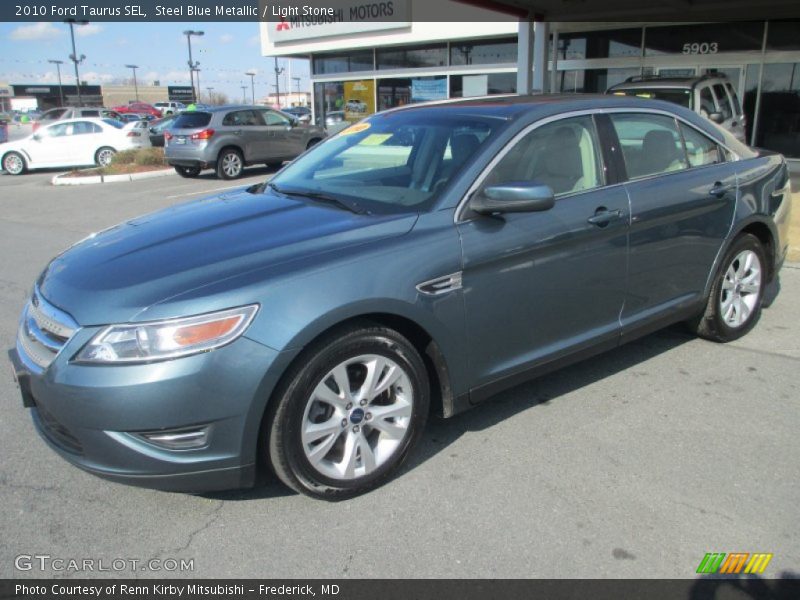 Steel Blue Metallic / Light Stone 2010 Ford Taurus SEL