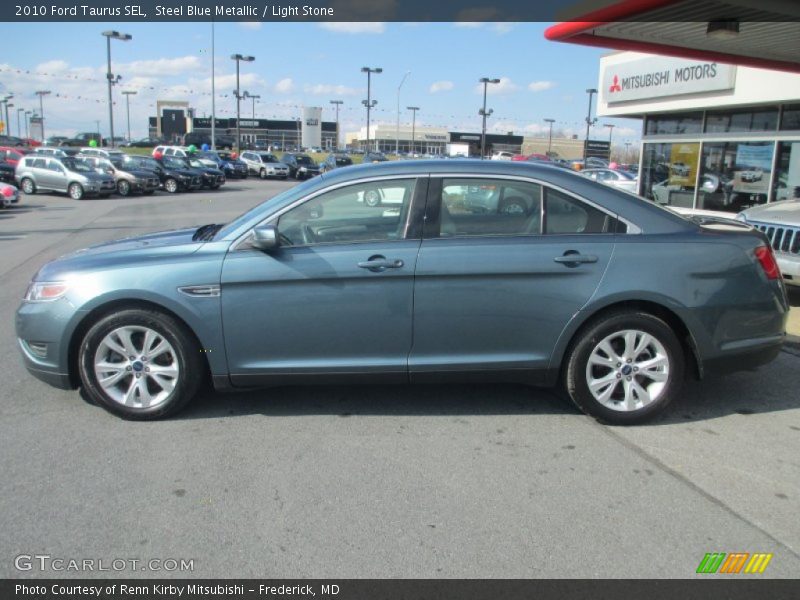 Steel Blue Metallic / Light Stone 2010 Ford Taurus SEL