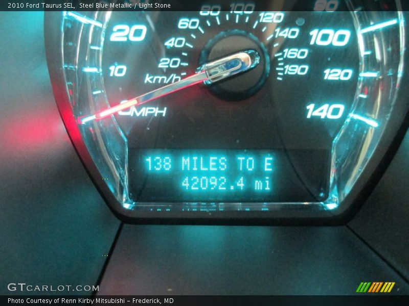 Steel Blue Metallic / Light Stone 2010 Ford Taurus SEL