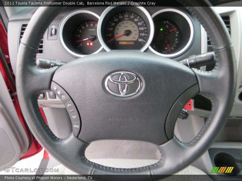 Barcelona Red Metallic / Graphite Gray 2011 Toyota Tacoma PreRunner Double Cab