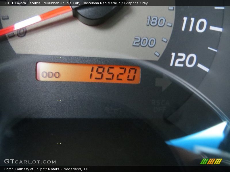 Barcelona Red Metallic / Graphite Gray 2011 Toyota Tacoma PreRunner Double Cab