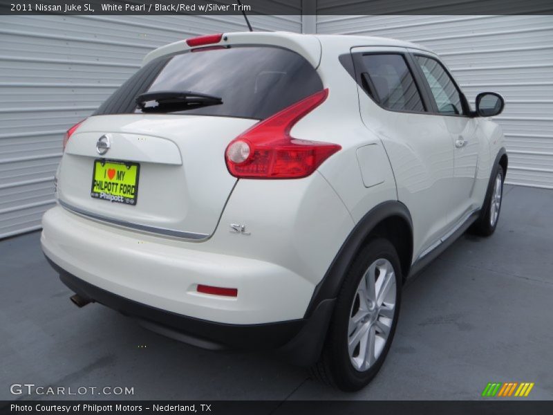 White Pearl / Black/Red w/Silver Trim 2011 Nissan Juke SL