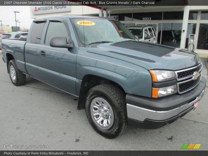 Blue Granite Metallic / Dark Charcoal 2007 Chevrolet Silverado 1500 Classic LS Extended Cab 4x4