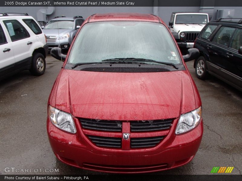 Inferno Red Crystal Pearl / Medium Slate Gray 2005 Dodge Caravan SXT