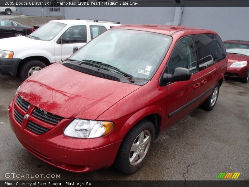 Inferno Red Crystal Pearl / Medium Slate Gray 2005 Dodge Caravan SXT
