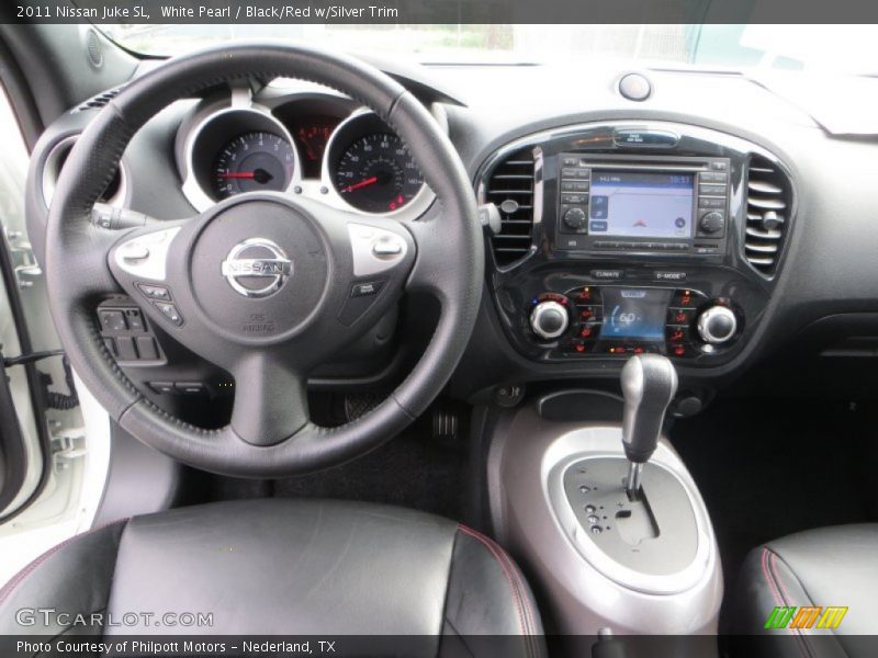 White Pearl / Black/Red w/Silver Trim 2011 Nissan Juke SL