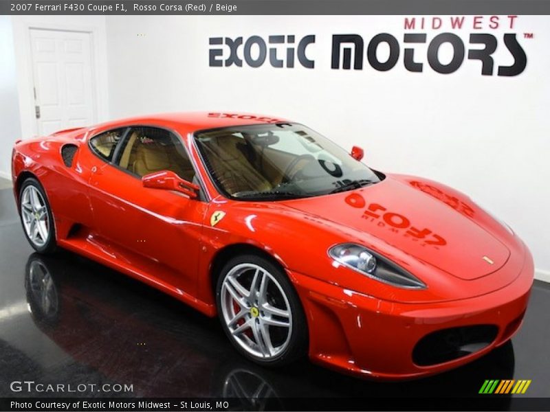 Rosso Corsa (Red) / Beige 2007 Ferrari F430 Coupe F1