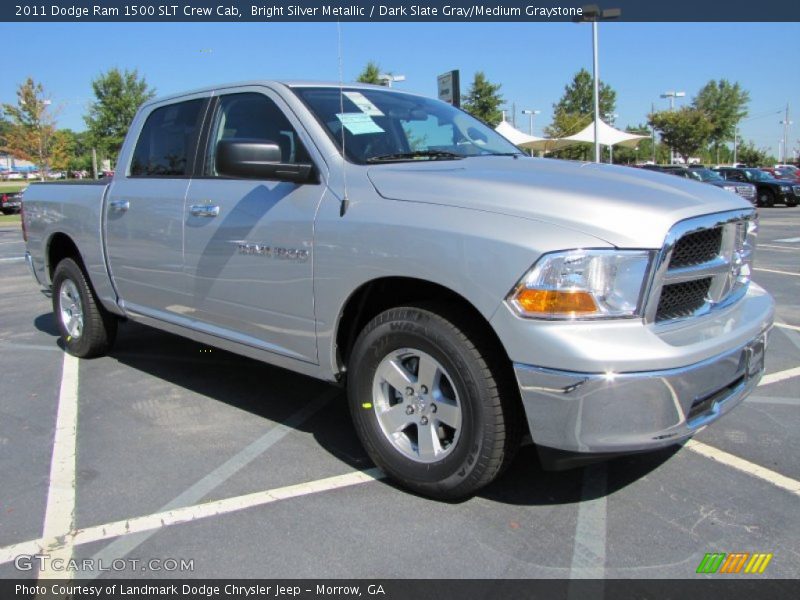 Bright Silver Metallic / Dark Slate Gray/Medium Graystone 2011 Dodge Ram 1500 SLT Crew Cab