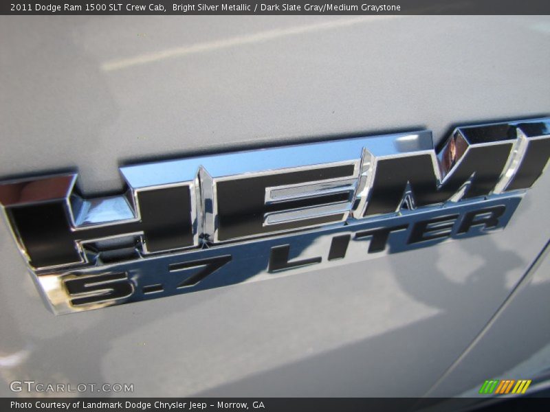 Bright Silver Metallic / Dark Slate Gray/Medium Graystone 2011 Dodge Ram 1500 SLT Crew Cab